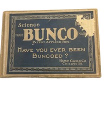 Vintage Copyright 1904 Bunco Card Game with Wear On box and instructions