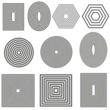 Nested Metal Cutting Dies Embossing Stencils Cuts Basic Border Frame Edge DIY