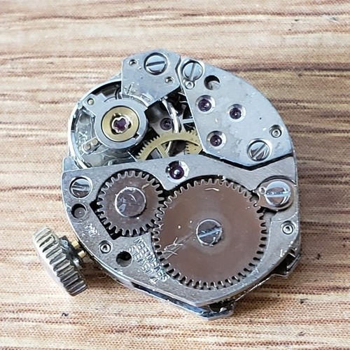 Reloj Clinton Vintage 17 Joyas Cesta Tejido Hebilla Malla Tono Dorado W2 - Imagen 7 de 15