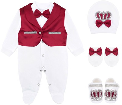 burgundy baby tuxedo