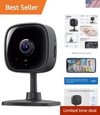 Compact HD Security Camera with Motion Detection - Baby  Pet Monitor, Black