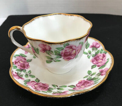 Vintage SALISBURY Bone China Teacup and Saucer Pattern 1858