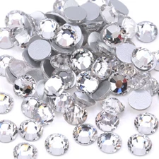 1440pcs Clear Glitter Nail Art Rhinestones Flatback Crystal Gem Nails Decoration