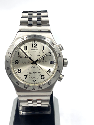 Swatch Watch Chronograph Swiss Date 43mm 2012 Stainless Good