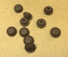 10 Piano Cabinet Rubber Buttons/Bumpers, Brown, 9/16" diameter