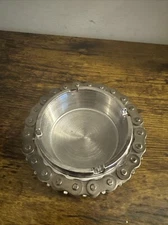 MOTORCYCLE CHAIN BIKER ASHTRAY ↝ Cigarette ↝ Motorcycle ↝ Bike ↝ Paperweight VGC