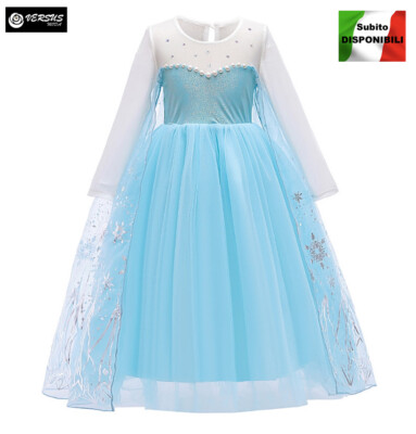Frozen Vestido Carnaval Elsa Cumpleaños Como Elsa Traje Vestido FROZ067 SD
