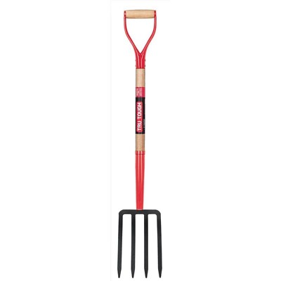 Truper 30293 Spading Fork   4 Tines, 30 Inch Wood & Steel D-Handle
