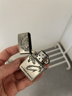 Vintage Dragon Zippo-Style Lighter   Metal Collectible, Refillable, Windproof