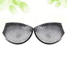 2 Pairs Reusable Silicone Bra Pads Covers Cup Shaped for Women Black Swimwear