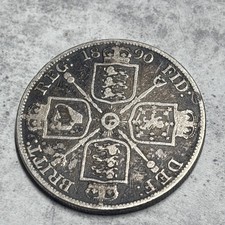 Victoria 1890, Double Florin , nice detail.  #245