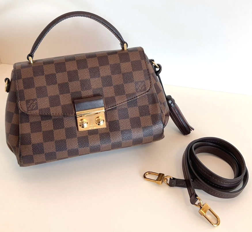 Louis Vuitton Croisette Damier Ebene Top Handle Shoulder Bag in Brown