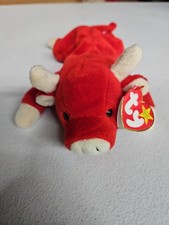 Ty Beanie Baby babies 1995 SNORT The RED BULL Chicago Bull's M. Jordan - PVC