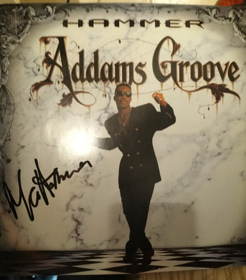 MC HAMMER - ADDAMS GROOVE 1991 Aufl. ORIGINAL HANDSIGNIERT + C.o.A. EX/EX 33 Vinyl