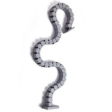 Grey Vertebrae Cable Management Spine Kit, Height Adjustable Desk Wire Organizer