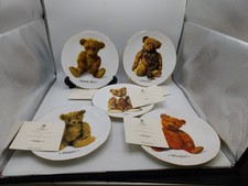 Vintage 1994 5 x Royal Worcestor Teddy Bear Plates with COAs