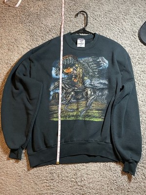 Vintage 90 s Native American Black Crewneck Mens L