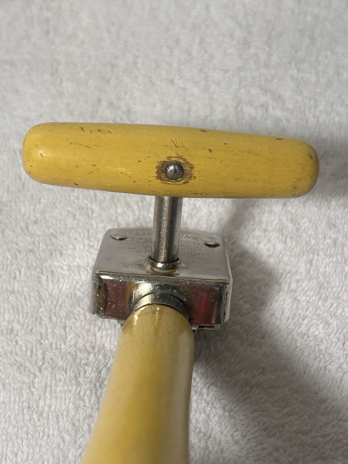 Antique 1920’s Edlund Junior No. 5 Yellow Hand Crank Can Opener U.S.A. Made
