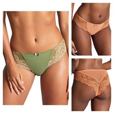 Panache Ana Brazilian Brief Mid Rise Womens Elegant Stretch Lace Knickers 9392