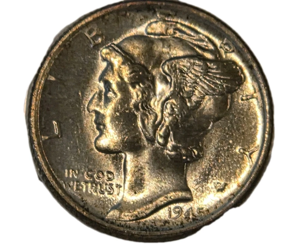 1945-S Micro S Mercury Dime – MS Graded Full Bands – Rare Variety  PCI Holder - Image 3 of 4