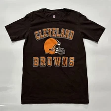 Cleaveland Browns Short Sleeve Graphic Logo T-Shirt Tee Brown - Size Youth Small