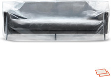 Plastic Furniture Covers for Moving - Heavy-Duty Couch Cover for Sofa, Waterproo