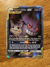 Pokemon Sammelkarte Gengar & Mimikyu GX Poltergeist Englisch english