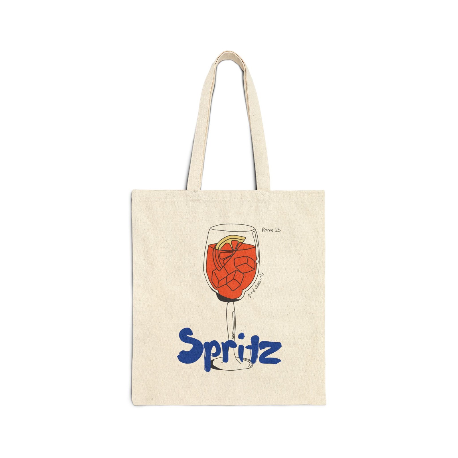 Charming Cotton Canvas Tote Bag with Vibrant Spritz Print Ideal for Summer Outings