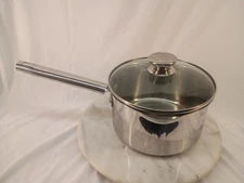 WOLFGANG PUCK Bistro Collection 2.5qt. Sauce Pan Stainless Steel w/Pouring Lid