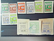 REVENUE  MONOPOLI BA - 11 MARCHE COMUNALI SU FRAMMENTO - TUTTE DIVERSE VEDI