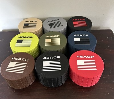 45acp Ammunition Puck Style Container 15 Round Capacity Made In The USA 