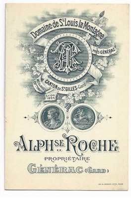 HANDELSKARTE / BROSCHÜRE Domaine St Louis la Montagne WEINE Alphonse ROCHE