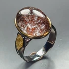 Vintage 17 ct Natural Ghost Quartz Ring 925 Sterling Silver Size 8 /R470981