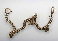 Unisex Stainless Shiny Gold Pocket Watch Replacement Chain Fob 14" Inch