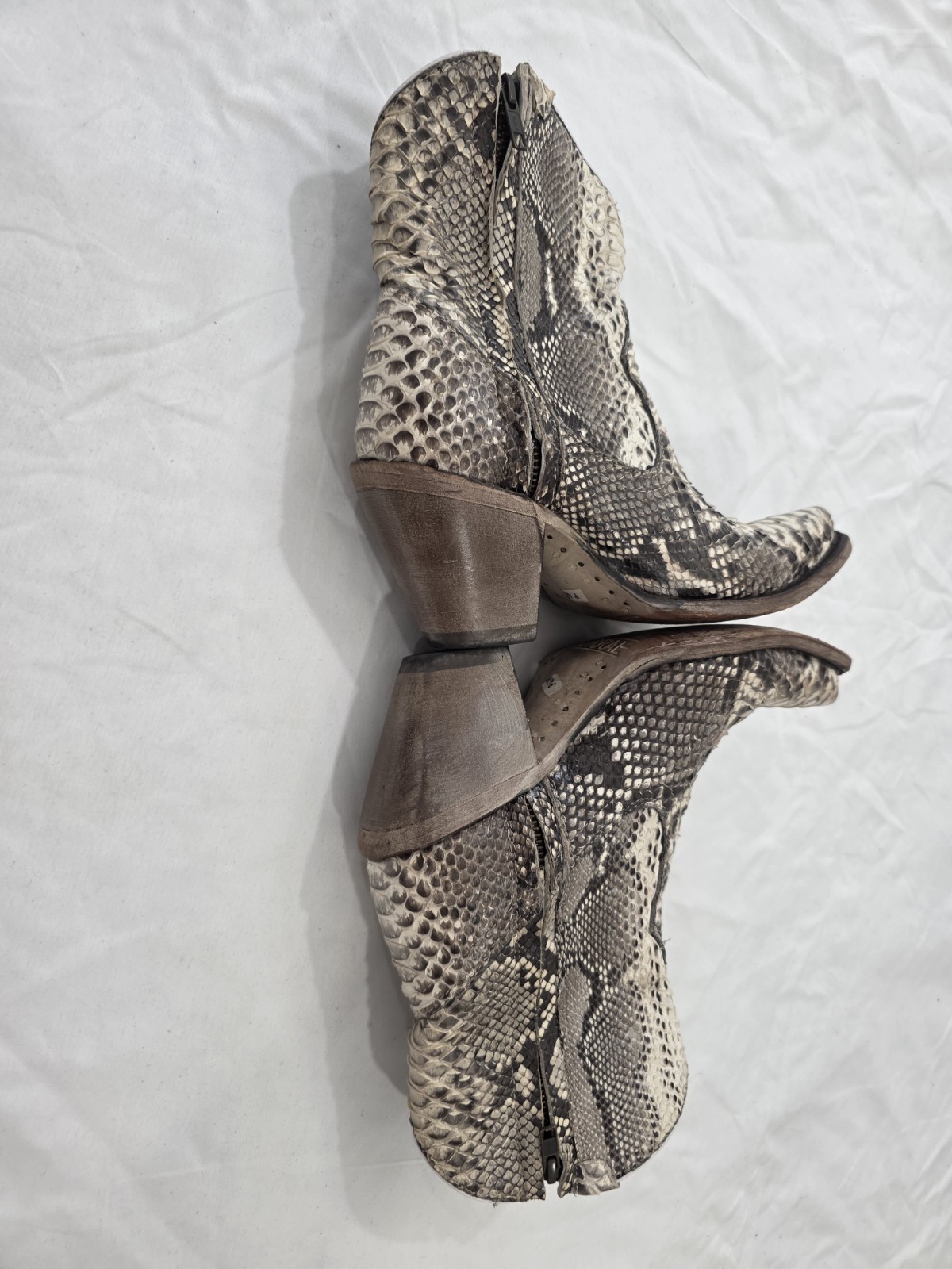 Corral Full Python Leather Ankle Boot Women Size 7 - image 8