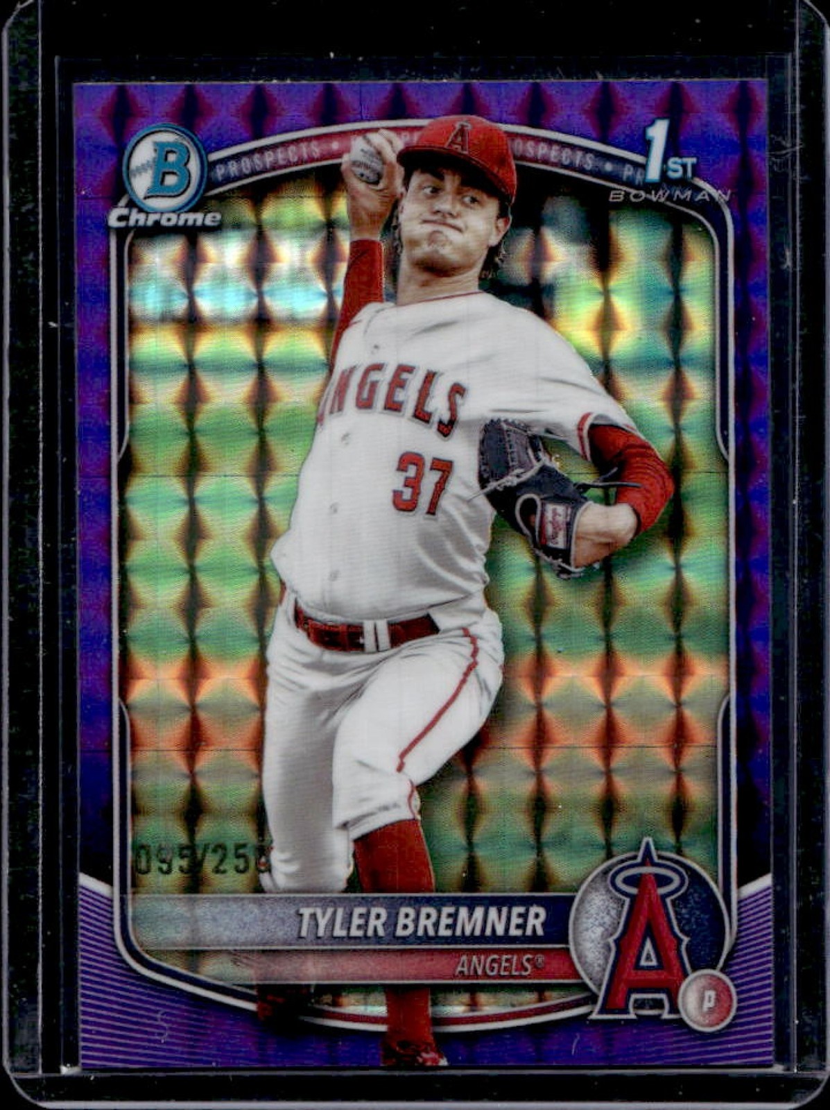 2025 Bowman Draft Tyler Bremner Chrome Purple Geometric Refractor 1st #/250