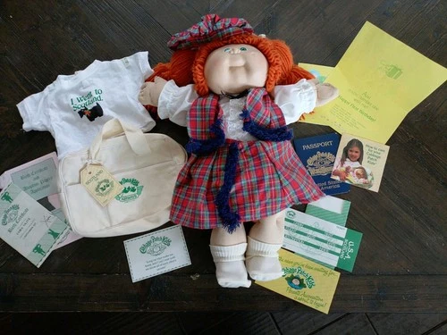 Cabbagepatch Kids Vintage I Went to Scotland Doll with Clothes and Accessories