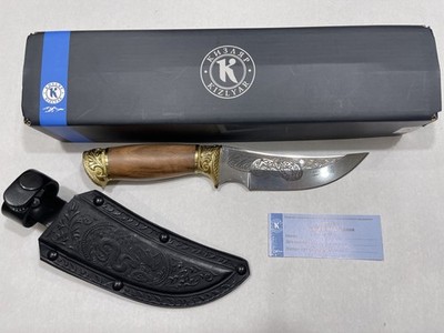 Kizlyar knife Levant Viper-2 (Gurza-2) Brass with engraved pattern AUS-8 steel