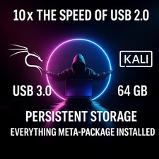 kali linux usb 64gb Usb 3.0 32 Gb Persistent Memory, Everthing Meta Package 😎