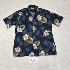 Pacific Legend Hawaiian Shirt Mens Large Purple Floral Vintage USA Made