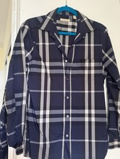 Burberry Brit Men s Plaid Long Sleeve Button-Up Shirt Blue/Gray Size S