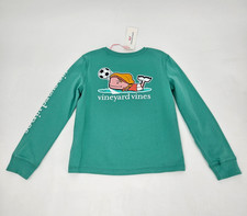 Vineyard Vines girls' Soccer Shirt Size 5 Neptune Green Long Sleeve NEW 7V002000