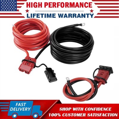 Heavy Duty 24 FT Quick Disconnect Winch Power Cable 2 Gauge 2 AWG Copper Wiring