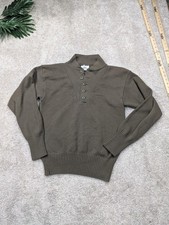 DSCP Sweater Mens Large Green Acrylic Garrison Collection Military Pullover OD