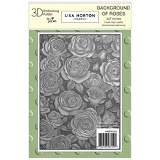 Lisa Horton - Background of Roses 3D Emobssing Folder