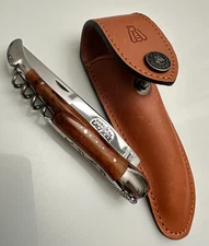 FORGE DE LAGUIOLE Walnut Picnic Knife W/ Max Capdebarthes Sheath