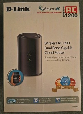 D-Link DIR-850L Wireless AC 1200 Dual Band Gigabit Cloud Router in OVP