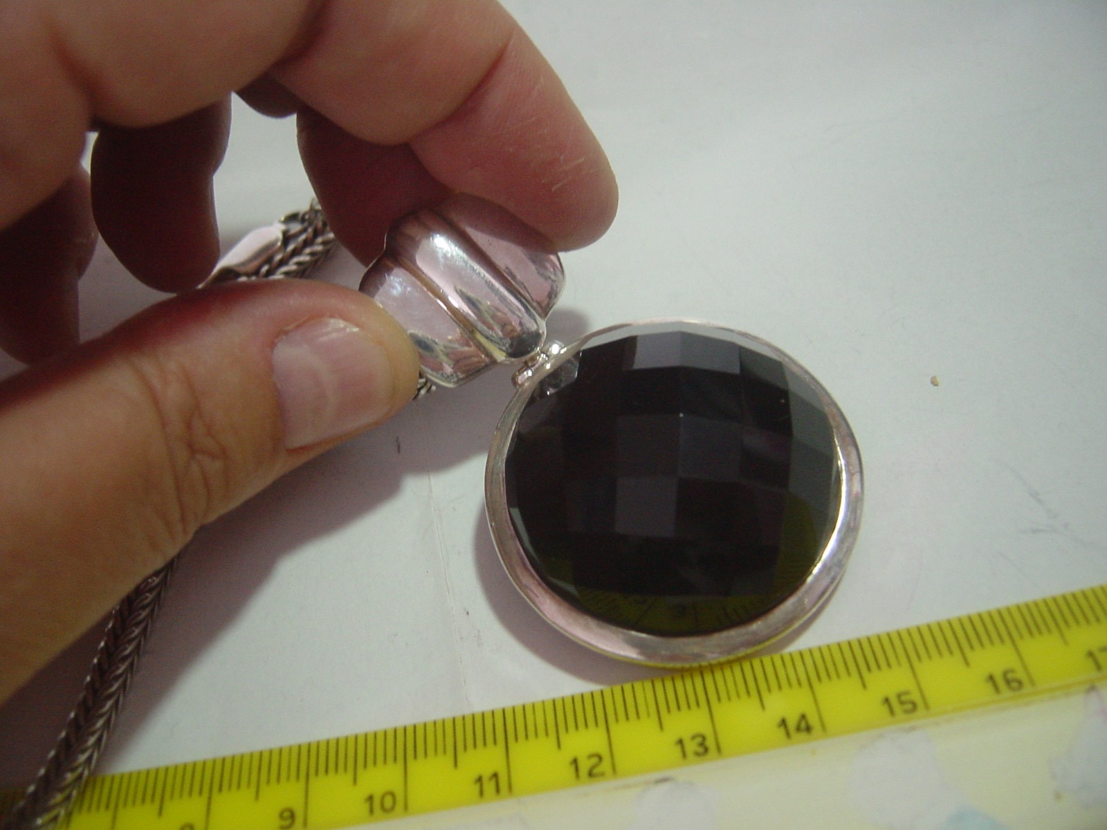 Amazing-Solid Silver-superb-massive natural black… - image 17