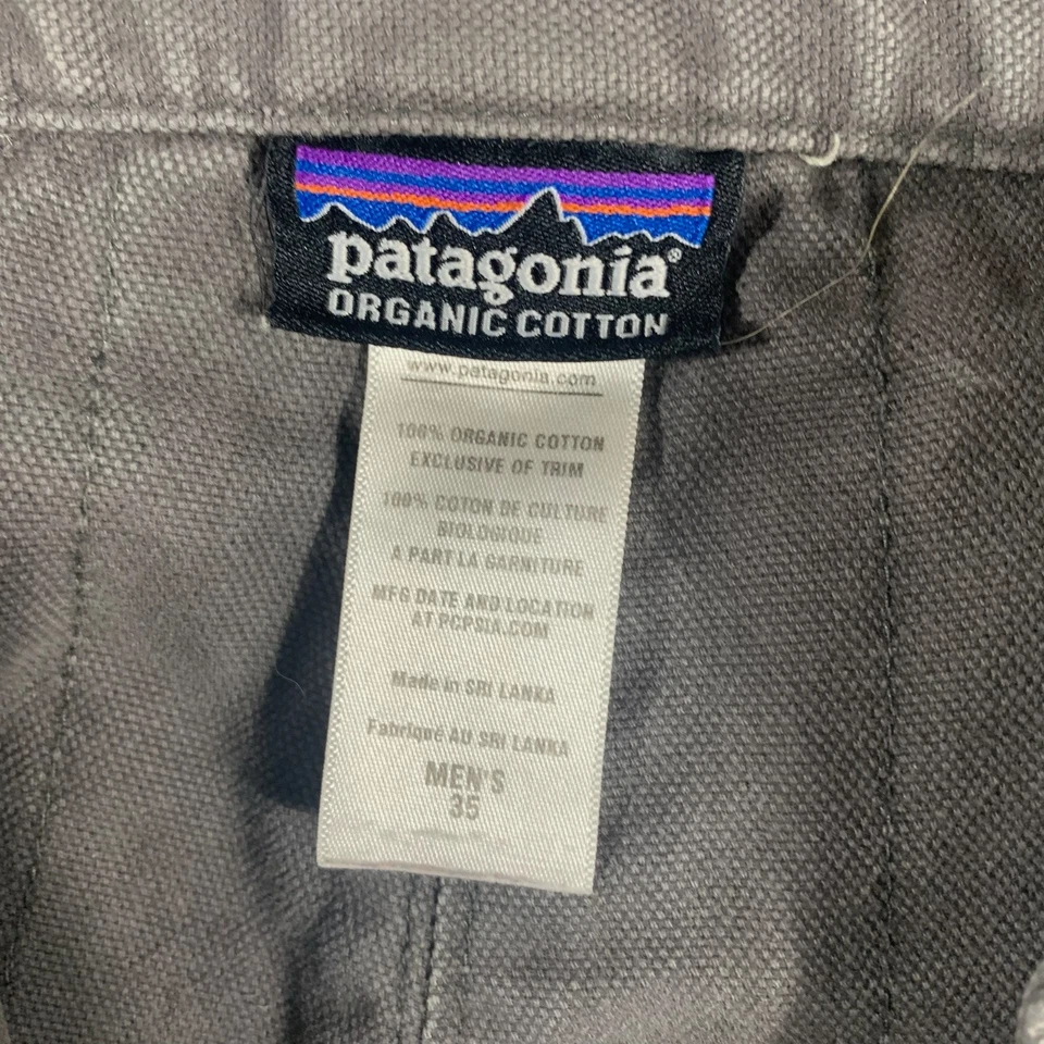 De Colección Patagonia Shorst Hombres 33 Gris Algodón Orgánico Y2K 33x4 Lona Desteñida Ropa de Trabajo Foto 2 de 4