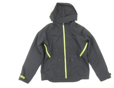 Decathlon Teens graue wasserdichte Übergangsjacke